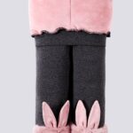 Leggings quentes de polar para menina