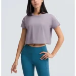 Camisola desportiva de fitness de manga curta