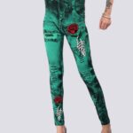 Jegging com efeito rasgado
