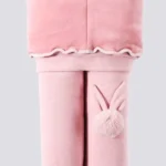 Leggings quentes de polar para menina
