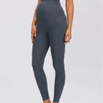 Leggings desportivas de gravidez de cintura alta
