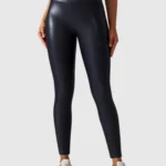 Leggings de imitação de couro modeladoras