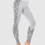 Leggings desportivas sem costuras com padrão leopardo