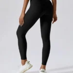 Leggings desportivas caneladas com cintura cruzada - Melissa