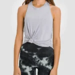 Camisola desportiva sem mangas com costas abertas