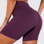 Calções desportivos sem costuras com canelado
