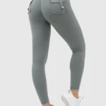 Leggings desportivas push-up com bolsos traseiros