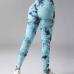 Leggings desportivas de cintura alta tie dye (push up)
