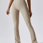 Leggings largas com nervuras