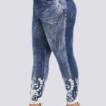 Jeggings de tamanho grande - cintura alta