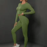 Conjunto desportivo push up, leggings e top curto - BodySculpt
