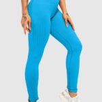 Leggings desportivas modeladoras com nervuras