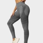 Leggings desportivas com cintura larga sem costuras