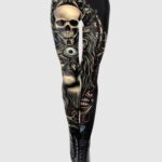 Leggings com caveiras e leões