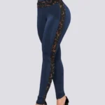 Leggings de renda de cintura alta