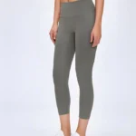 Leggings desportivas capri de cintura alta