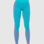 Leggings desportivas sem costuras com padrão leopardo