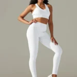 Leggings e sutiã com nervuras (conjunto desportivo)