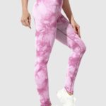 Leggings desportivas tingidas com efeito push-up sem costuras