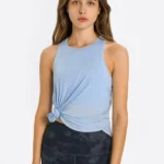 Camisola desportiva sem mangas com costas abertas