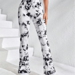 Leggings largos com estampado tie dye