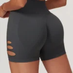 Calções de fitness premium com aberturas e efeito push-up