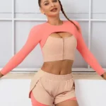 Conjunto desportivo 2 em 1 com calções e top curto - elixy