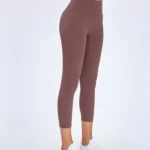 Leggings desportivas capri de cintura alta