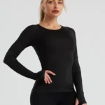Camisola desportiva anti-transpiração de manga comprida