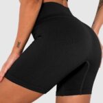 Calções desportivos sem costuras com canelado