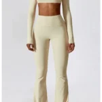 Conjunto desportivo com leggings largas e efeito push-up