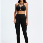 Conjunto de fitness, leggings e sutiã