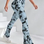 Leggings largos com estampado tie dye