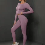 Conjunto desportivo push up, leggings e top curto - BodySculpt