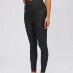 Leggings desportivas de gravidez de cintura alta