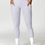Leggings desportivas com cintura plissada - tendência 2024