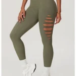 Leggings de fitness push-up premium com aberturas e sem costuras