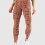Leggings desportivas com padrão de cobra
