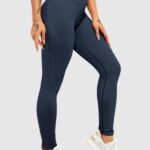 Leggings desportivas modeladoras com nervuras