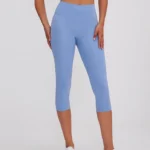 Leggings desportivas capri de cintura alta