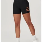 Calções de fitness premium com aberturas e efeito push-up