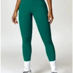 Leggings desportivas com cintura plissada - tendência 2024