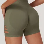 Calções de fitness premium com aberturas e efeito push-up