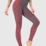 Leggings desportivas sem costuras com padrão leopardo
