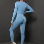 Conjunto desportivo push up, leggings e top curto - BodySculpt
