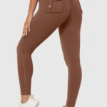 Leggings desportivas push-up com bolsos traseiros