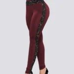 Leggings de renda de cintura alta