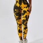 Leggings de fitness tie dye modeladoras