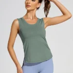 Camisola sem mangas de fitness comprida