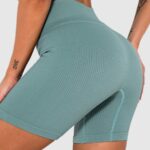 Calções desportivos sem costuras com canelado
